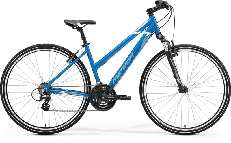 Merida Crossway 10-V W - Blue (Steel Blue/White)