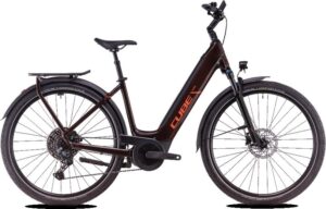 Cube Touring Hybrid Pro 625 Easy Entry Cinnamon and Orange-StepThrough