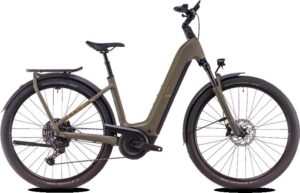 Cube Kathmandu Hybrid Pro 800 Dusty Olive and Gold-StepThrough